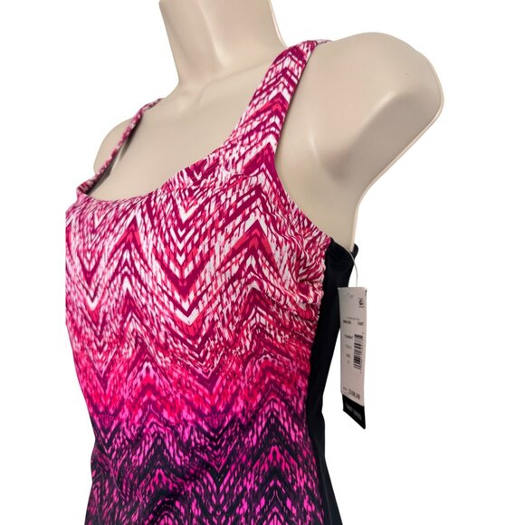 Swim Solutions One Piece Tummy Control Coral Size 10 Padded NWT - Picture 6 of 16